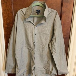 Gray button down.  Excellent condition.  Big and tall.